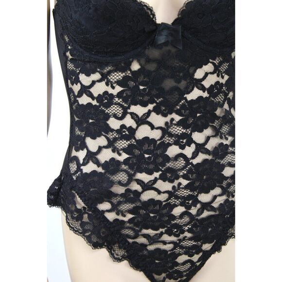 Vintage Victorias Secret Teddy Bodysuit Lingerie All Lace Underwires Romper S - Picture 6 of 8